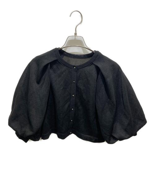 furfur（ファーファー）furfur (ファーファー) ボリュームスリーブカーディガン ブラック サイズ:Fの古着・服飾アイテム