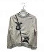 TAKAHIRO MIYASITA THE SOLOISTタカヒロミヤシタザソロイスト）の古着「two-way zip reverse ballon shaped mid gauge crewneck sweater」｜ホワイト