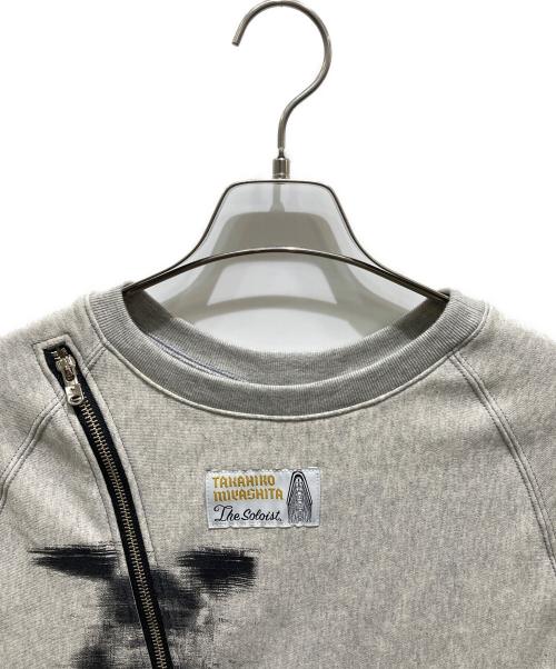 TAKAHIRO MIYASITA THE SOLOIST（タカヒロミヤシタザソロイスト）TAKAHIRO MIYASITA THE SOLOIST (タカヒロミヤシタザソロイスト) two-way zip reverse ballon shaped mid gauge crewneck sweater ホワイト サイズ:48の古着・服飾アイテム