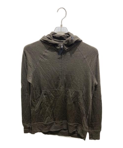 山と道（ヤマトミチ）山と道 (ヤマトミチ) 100% Merino Half Zip Hoody ブラウン サイズ:Sの古着・服飾アイテム
