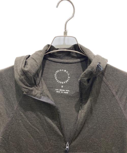 山と道（ヤマトミチ）山と道 (ヤマトミチ) 100% Merino Half Zip Hoody ブラウン サイズ:Sの古着・服飾アイテム