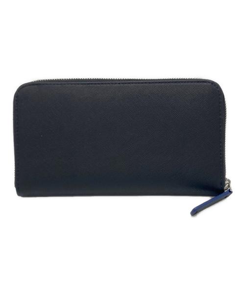 EMPORIO ARMANI（エンポリオアルマーニ）EMPORIO ARMANI (エンポリオアルマーニ) ラウンドファスナー財布 ブラックの古着・服飾アイテム