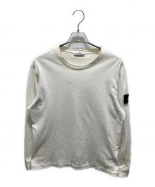 STONE ISLAND（ストーンアイランド）の古着「ヘビーウェイトコットンクルーネックL/Sカットソー」｜ホワイト