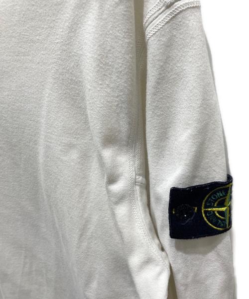 STONE ISLAND（ストーンアイランド）STONE ISLAND (ストーンアイランド) ヘビーウェイトコットンクルーネックL/Sカットソー ホワイト サイズ:Ｌの古着・服飾アイテム