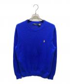 POLO RALPH LAURENポロ・ラルフローレン）の古着「コットンクルーネックニット」｜ブルー
