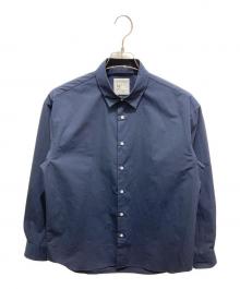 NEUTRALWORKS（ニュートラルワークス）の古着「MXP ロングスリーブスマートブロードボックスシャツ」｜ネイビー