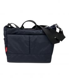 MANHATTAN PASSAGE（マンハッタン・パッセージ）の古着「Stylish A4 Shoulder Bag "COMMUTER"」｜ネイビー