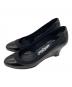 Salvatore Ferragamo (サルヴァトーレ フェラガモ) エナメルヒールパンプス ブラック サイズ:6.5：6000円