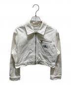 Calvin Klein Jeansカルバンクラインジーンズ）の古着「ショート丈デニムジャケット」｜ホワイト