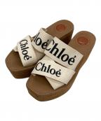 Chloeクロエ）の古着「WOODYウェッジエスパドリーユ」｜ブラウン