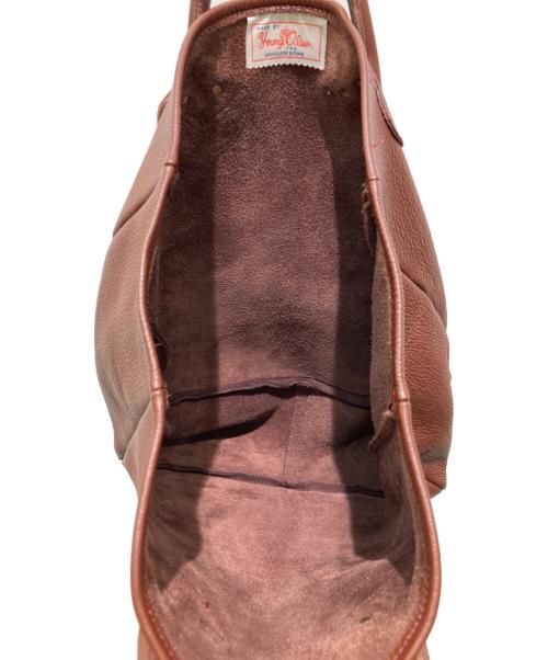 YOUNG & OLSEN The DRYGOODS STORE（ヤングアンドオルセン ザ ドライグッズストア）YOUNG & OLSEN The DRYGOODS STORE (ヤングアンドオルセン ザ ドライグッズストア) レザートートバッグ ブラウンの古着・服飾アイテム