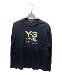 Y-3（ワイスリー）の古着「Stacked Logo Long Sleeve Tee」｜ブラック