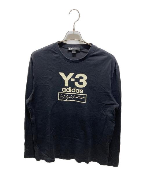 Y-3（ワイスリー）Y-3 (ワイスリー) Stacked Logo Long Sleeve Tee ブラック サイズ:Mの古着・服飾アイテム