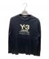 Y-3（ワイスリー）の古着「Stacked Logo Long Sleeve Tee」｜ブラック