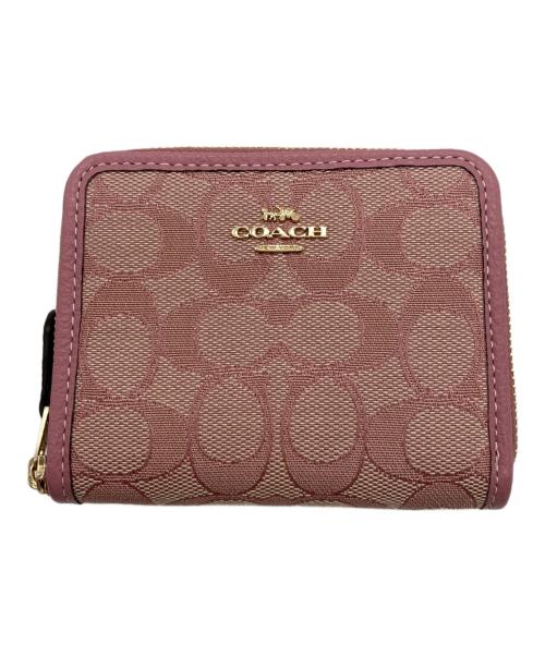 COACH（コーチ）COACH (コーチ) 2つ折り財布 ピンクの古着・服飾アイテム