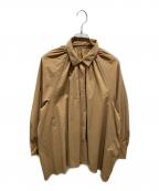 NOLLEY'Sノーリーズ）の古着「撥水タイプライターイレヘムシャツ」｜ブラウン