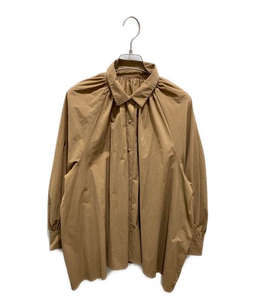NOLLEY'S（ノーリーズ）NOLLEY'S (ノーリース) 撥水タイプライターイレヘムシャツ ブラウン サイズ:FREEの古着・服飾アイテム