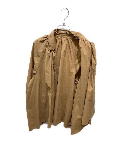 NOLLEY'S（ノーリーズ）NOLLEY'S (ノーリース) 撥水タイプライターイレヘムシャツ ブラウン サイズ:FREEの古着・服飾アイテム