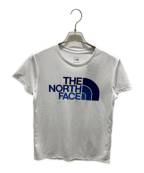 THE NORTH FACE（ザ ノース フェイス）THE NORTH FACE (ザ ノース フェイス) ショートスリーブカラフルロゴティー ブルー×ホワイト サイズ:Lの古着・服飾アイテム
