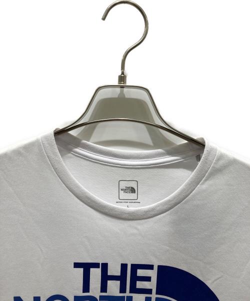 THE NORTH FACE（ザ ノース フェイス）THE NORTH FACE (ザ ノース フェイス) ショートスリーブカラフルロゴティー ブルー×ホワイト サイズ:Lの古着・服飾アイテム