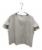 NOLLEY’Sノーリーズ）の古着「サッカードットバックフリルブラウス」｜ホワイト