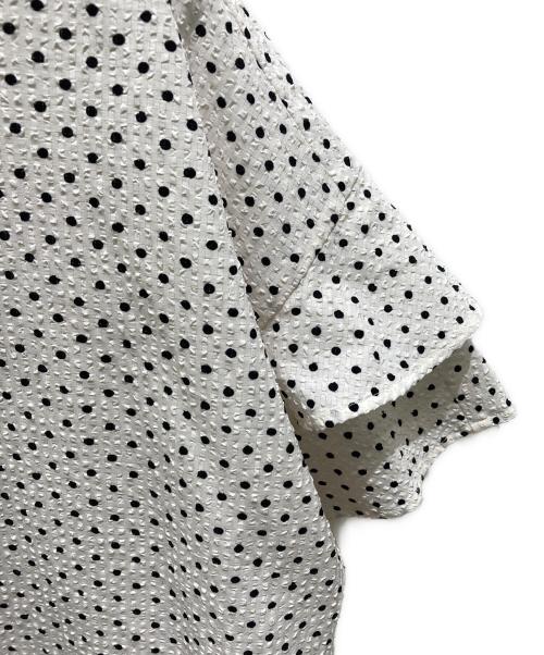 NOLLEY’S（ノーリーズ）NOLLEY’S (ノーリーズ) サッカードットバックフリルブラウス ホワイト サイズ:38の古着・服飾アイテム