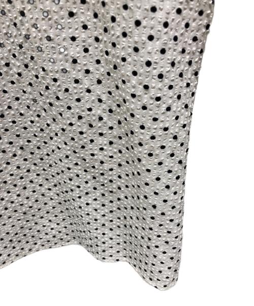 NOLLEY’S（ノーリーズ）NOLLEY’S (ノーリーズ) サッカードットバックフリルブラウス ホワイト サイズ:38の古着・服飾アイテム