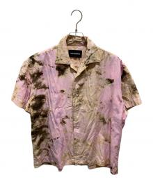 YUKI HASHIMOTO（ユウキハシモト）の古着「YH TIE DYE OPEN COLLAR SHIRTS」｜ピンク