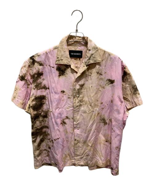 YUKI HASHIMOTO（ユウキハシモト）YUKI HASHIMOTO (ユウキハシモト) YH TIE DYE OPEN COLLAR SHIRTS ピンク サイズ:50の古着・服飾アイテム