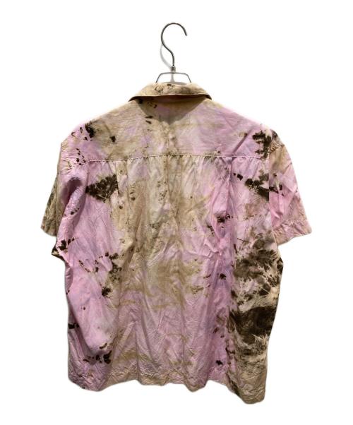 YUKI HASHIMOTO（ユウキハシモト）YUKI HASHIMOTO (ユウキハシモト) YH TIE DYE OPEN COLLAR SHIRTS ピンク サイズ:50の古着・服飾アイテム
