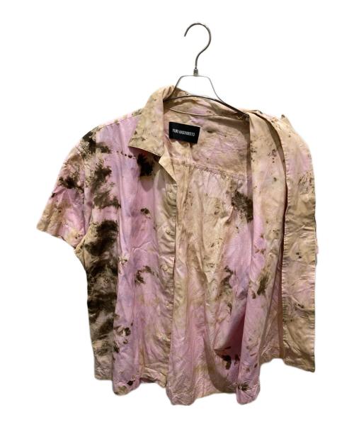 YUKI HASHIMOTO（ユウキハシモト）YUKI HASHIMOTO (ユウキハシモト) YH TIE DYE OPEN COLLAR SHIRTS ピンク サイズ:50の古着・服飾アイテム