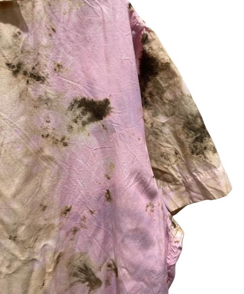 YUKI HASHIMOTO（ユウキハシモト）YUKI HASHIMOTO (ユウキハシモト) YH TIE DYE OPEN COLLAR SHIRTS ピンク サイズ:50の古着・服飾アイテム