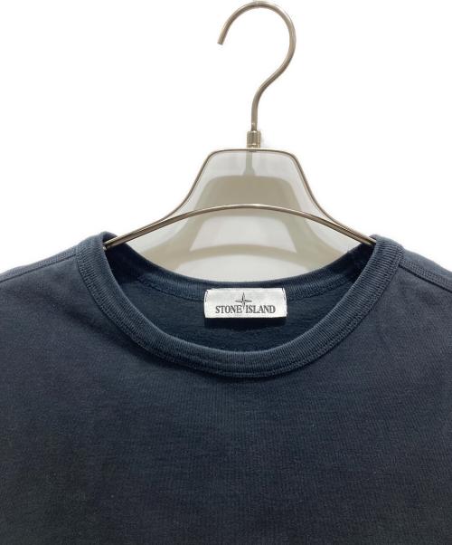 STONE ISLAND（ストーンアイランド）STONE ISLAND (ストーンアイランド) GAUZED COTTON JERSEY ネイビー サイズ:XLの古着・服飾アイテム