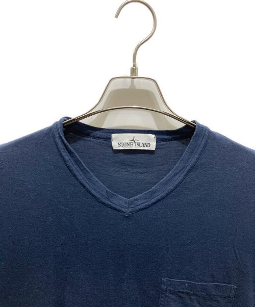 STONE ISLAND（ストーンアイランド）STONE ISLAND (ストーンアイランド) ポケットTシャツ ネイビー サイズ:Lの古着・服飾アイテム