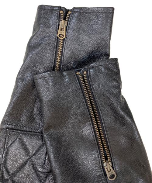 FORTIME（フォータイム）FORTIME (フォータイム) レザージャケット ブラック サイズ:XLの古着・服飾アイテム