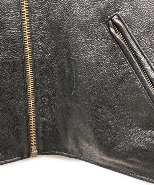 FORTIME（フォータイム）FORTIME (フォータイム) レザージャケット ブラック サイズ:XLの古着・服飾アイテム