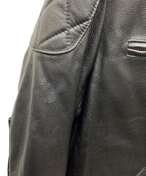 FORTIME（フォータイム）FORTIME (フォータイム) レザージャケット ブラック サイズ:XLの古着・服飾アイテム