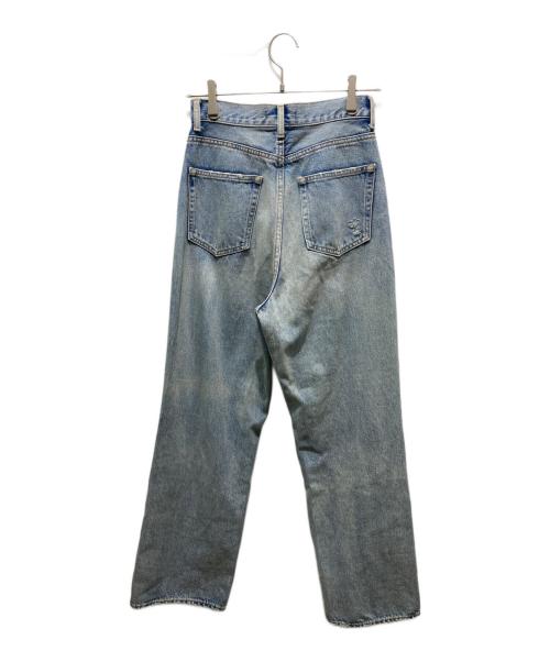 moussy（マウジー）moussy (マウジー) HW CRASH LOOSE STRAIGHT ブルー サイズ:W26の古着・服飾アイテム