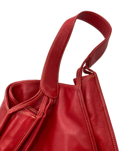 michiamo（ミキアモ）michiamo (ミキアモ) ハンドバッグ レッドの古着・服飾アイテム
