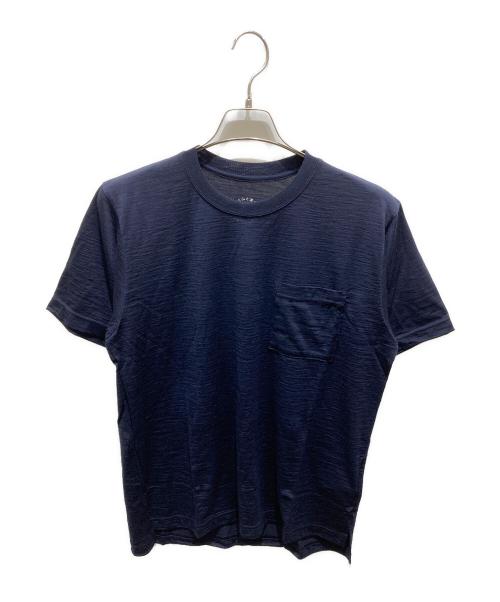 山と道（ヤマトミチ）山と道 (ヤマトミチ) 100％ Light Merino pocket t-shirt ネイビー サイズ:Mの古着・服飾アイテム