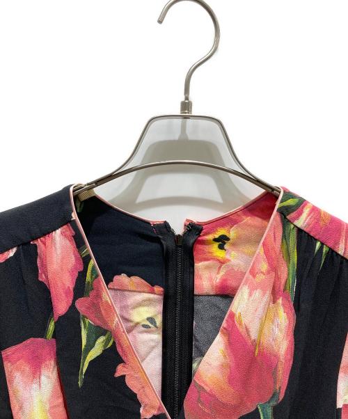 DOLCE & GABBANA（ドルチェ＆ガッバーナ）DOLCE & GABBANA (ドルチェ＆ガッバーナ) 花柄ワンピース ブラック サイズ:36の古着・服飾アイテム