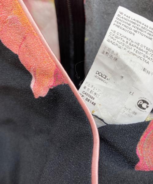 DOLCE & GABBANA（ドルチェ＆ガッバーナ）DOLCE & GABBANA (ドルチェ＆ガッバーナ) 花柄ワンピース ブラック サイズ:36の古着・服飾アイテム