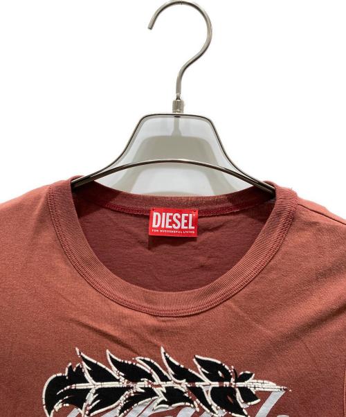 DIESEL（ディーゼル）DIESEL (ディーゼル) T-BISCO-STRIPE レッド サイズ:Sの古着・服飾アイテム