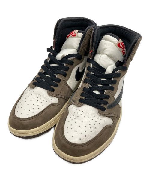 NIKE（ナイキ）NIKE (ナイキ) Travis Scott (トラヴィス・スコット) ハイカットスニーカー ブラウン サイズ:27.5㎝の古着・服飾アイテム