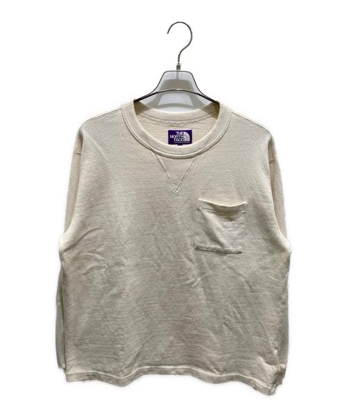 THE NORTHFACE PURPLELABEL（ザ・ノースフェイス パープルレーベル）THE NORTHFACE PURPLELABEL (ザ・ノースフェイス パープルレーベル) Field Long Sleeve Pocket Tee ベージュ サイズ:Lの古着・服飾アイテム