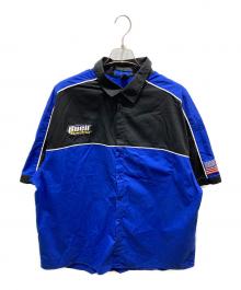 Buell（ビューエル）の古着「半袖ワークシャツ」｜ブラック×ブルー