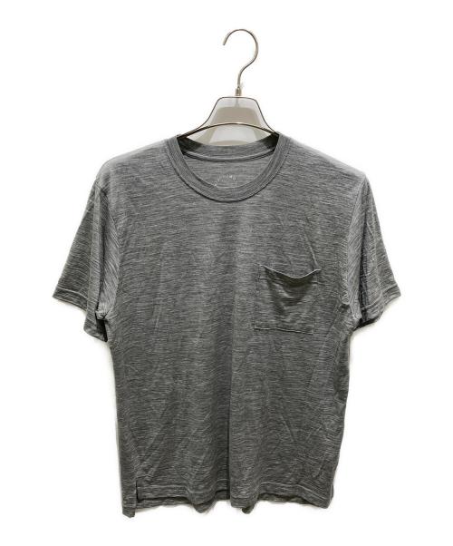 山と道（ヤマトミチ）山と道 (ヤマトミチ) 100% Merino Light Crew Neck Pocket グレー サイズ:Mの古着・服飾アイテム