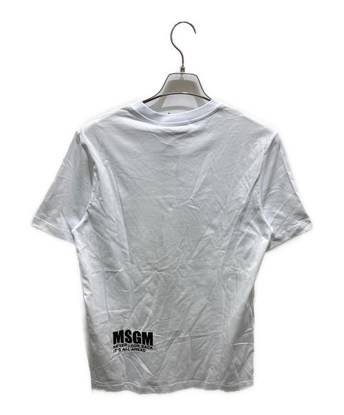 MSGM（エムエスジーエム）MSGM (エムエスジーエム) プリントTシャツ ホワイト サイズ:XSの古着・服飾アイテム