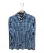 RRLダブルアールエル）の古着「BDチェックシャツ」｜ブルー
