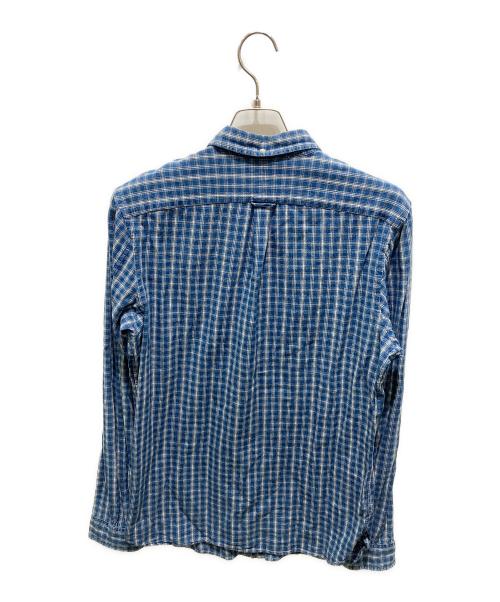 RRL（ダブルアールエル）RRL (ダブルアールエル) BDチェックシャツ ブルー サイズ:Mの古着・服飾アイテム